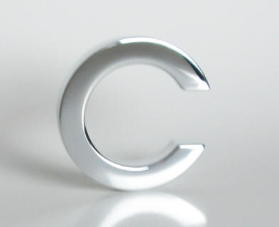 polished aluminium letters